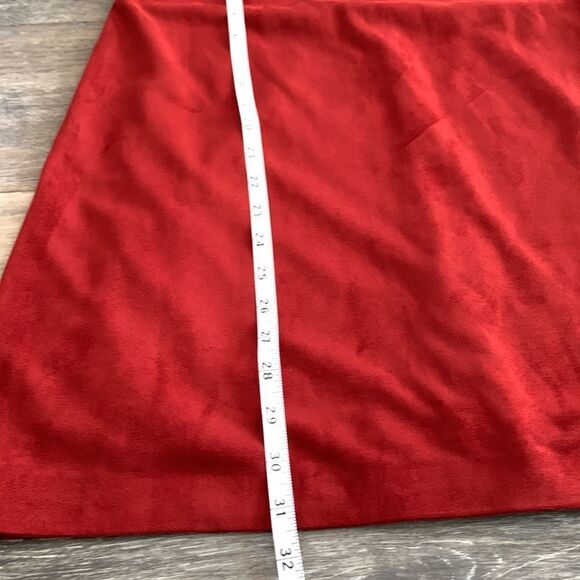 Trafaluc by Zara red faux suede short sleeve mini dress sz small - Picture 15 of 16